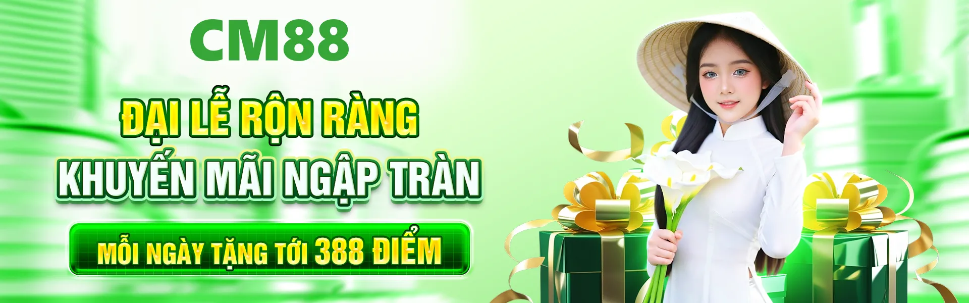 cm88 đại lễ rộn ràng khuyến mãi ngập tràn tặng 388 điểm